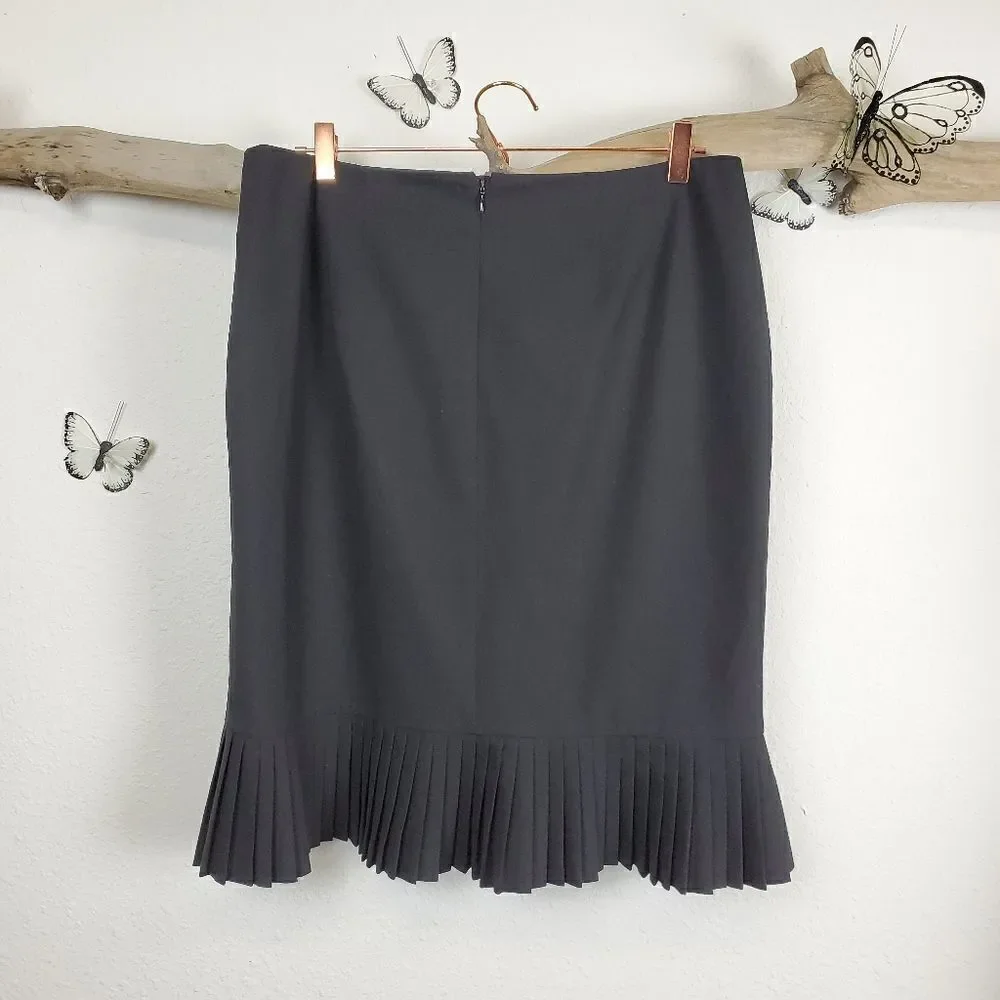 Alfani essentials black skirt micro pleat hem